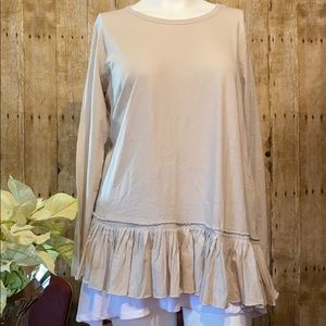 NEW LOGO by Lori Goldstein  beige top